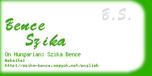 bence szika business card